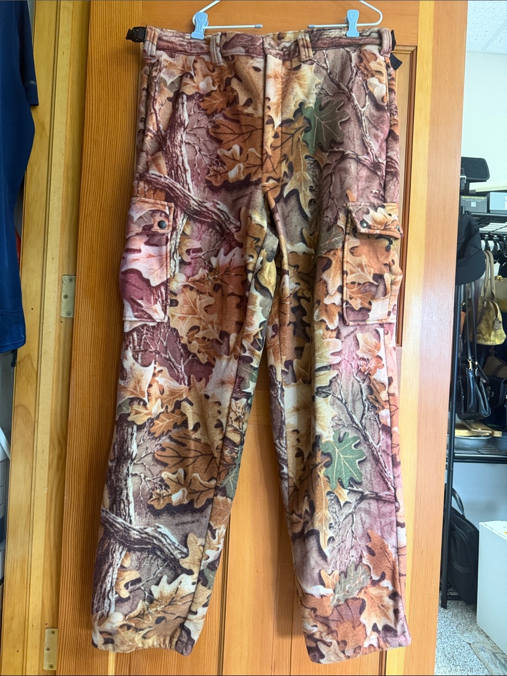 Woolrich Made in USA Men’s L Camo Fleece Hunting Cargo Pants Vintage